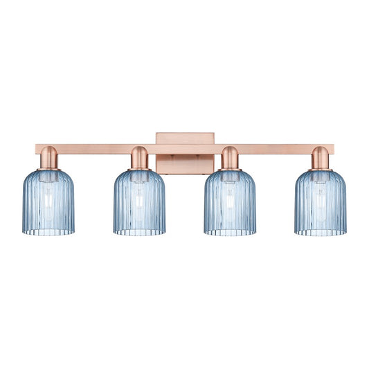 Innovations Bridal Veil 4Lt 32" Bath Light, Copper/Blue - 716-4W-AC-G559-5BL
