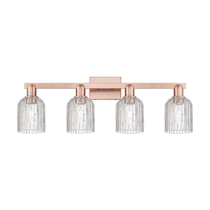 Innovations Bridal Veil 4Lt 32" Bath Light, Copper/Clear - 716-4W-AC-G559-5CL