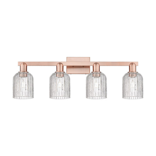 Innovations Bridal Veil 4Lt 32" Bath Light, Copper/Clear - 716-4W-AC-G559-5CL