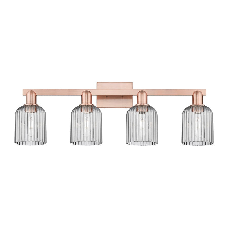 Innovations Bridal Veil 4Lt 32" Bath Light, Copper/Smoke - 716-4W-AC-G559-5SM