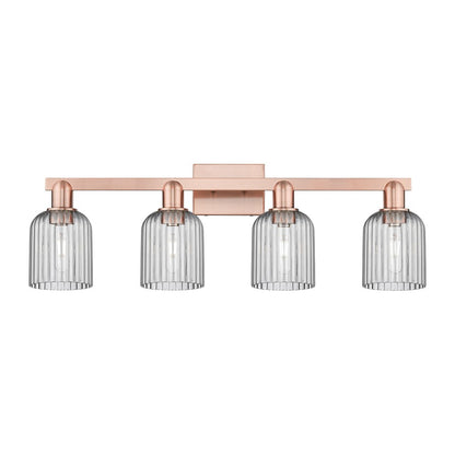 Innovations Bridal Veil 4Lt 32" Bath Light, Copper/Smoke - 716-4W-AC-G559-5SM