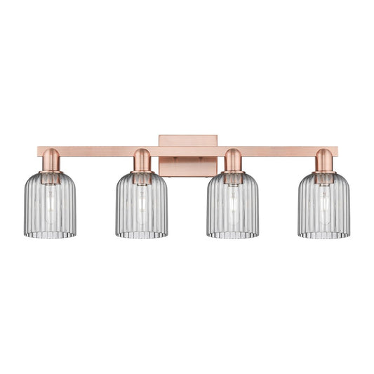 Innovations Bridal Veil 4Lt 32" Bath Light, Copper/Smoke - 716-4W-AC-G559-5SM