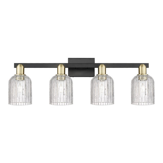 Innovations Bridal Veil 4Lt 32" Bath, Black Brass/Clear - 716-4W-BAB-G559-5CL