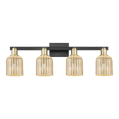 Innovations Bridal Veil 4Lt 32" Bath, Black Brass/Mercury - 716-4W-BAB-G559-5ME