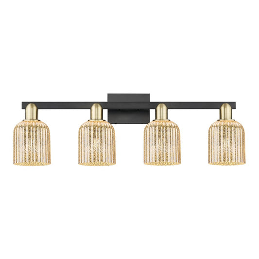 Innovations Bridal Veil 4Lt 32" Bath, Black Brass/Mercury - 716-4W-BAB-G559-5ME