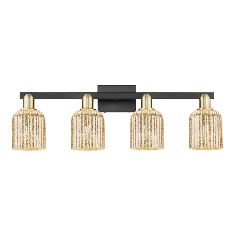 Innovations Bridal Veil 4Lt 32" Bath, Black Brass/Mercury