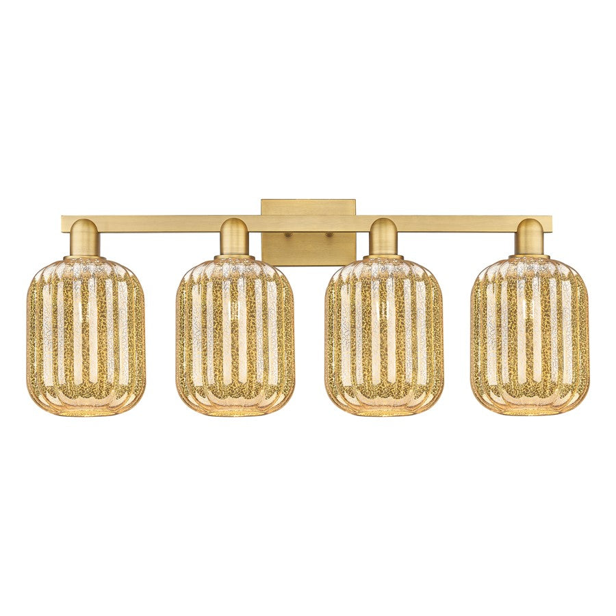Innovations Preston 4Lt 36" Jar Bath, Brushed Brass/Mercury