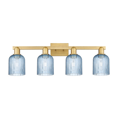 Innovations Bridal Veil 4Lt 32" Bath, Brushed Brass/Blue - 716-4W-BB-G559-5BL