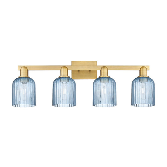 Innovations Bridal Veil 4Lt 32" Bath, Brushed Brass/Blue - 716-4W-BB-G559-5BL