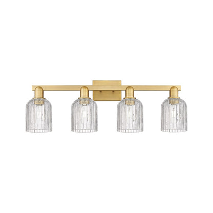 Innovations Bridal Veil 4Lt 32" Bath, Brushed Brass/Clear