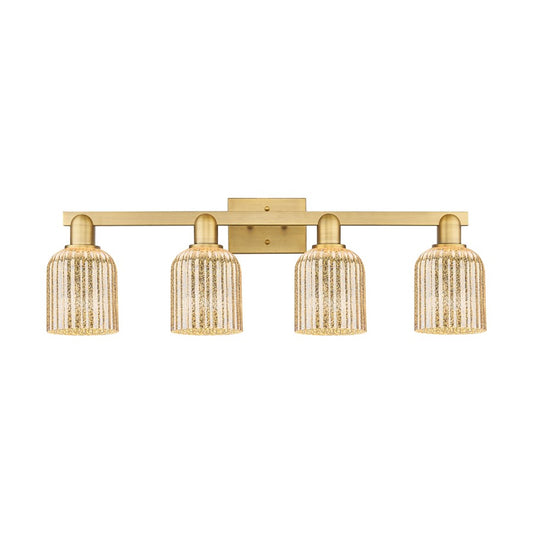 Innovations Bridal Veil 4Lt 32" Bath, Brushed Brass/Mercury - 716-4W-BB-G559-5ME