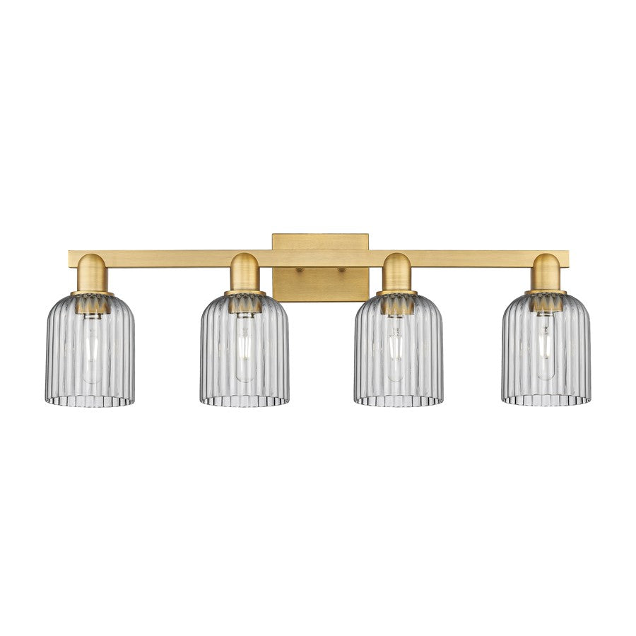 Innovations Bridal Veil 4Lt 32" Bath, Brushed Brass/Smoke - 716-4W-BB-G559-5SM