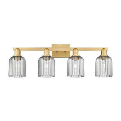 Innovations Bridal Veil 4Lt 32" Bath, Brushed Brass/Smoke - 716-4W-BB-G559-5SM