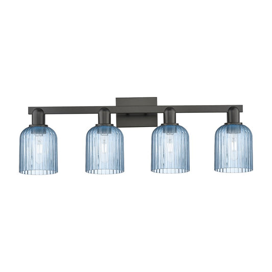 Innovations Bridal Veil 4Lt 32" Bath Light, Black/Blue - 716-4W-BK-G559-5BL