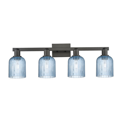 Innovations Bridal Veil 4Lt 32" Bath Light, Black/Blue