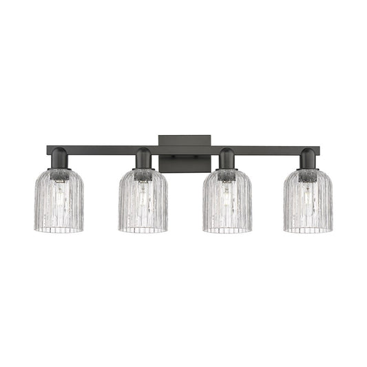 Innovations Bridal Veil 4Lt 32" Bath Light, Black/Clear - 716-4W-BK-G559-5CL
