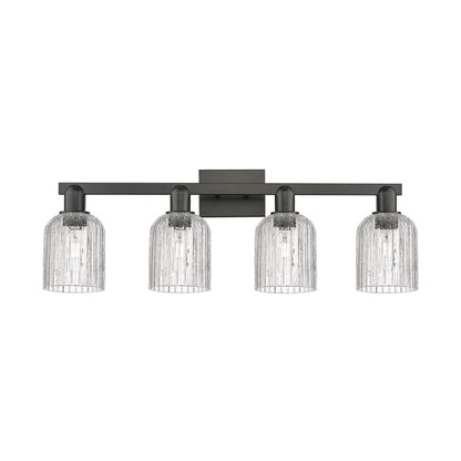 Innovations Bridal Veil 4Lt 32" Bath Light, Black/Clear