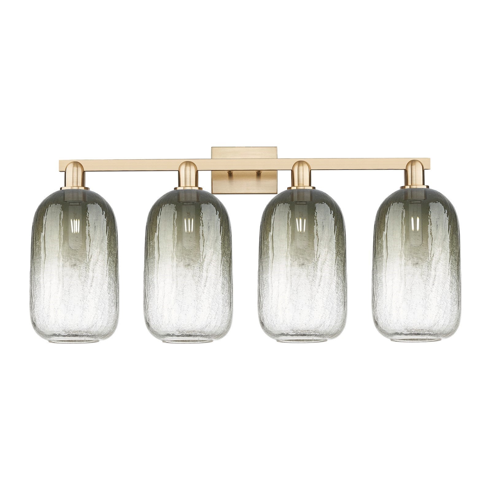Innovations Brookhaven Cloche 34in 4-Light Bath Vanity | Industrial Champagne Bronze Steel and Slate Glass | Bathroom Vanity | Model 716-4W-CB-G482-7SL