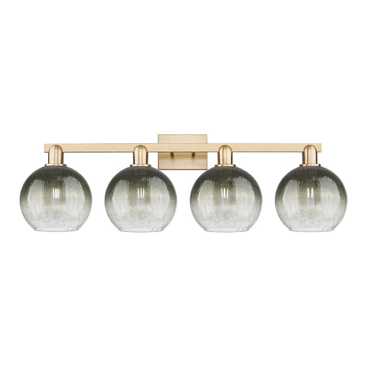 Innovations Brookhaven Globe 36in 4-Light Bath Vanity | Industrial Champagne Bronze Steel and Slate Glass | Bathroom & Powder | Model 716-4W-CB-G483-8SL