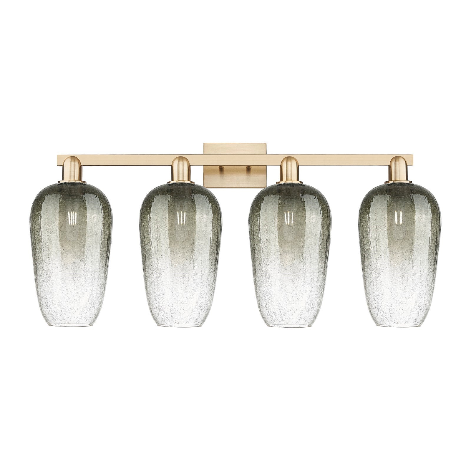 Innovations Brookhaven Flute 34in 4-Light Bath Vanity | Industrial Champagne Bronze Steel and Slate Glass | Bathroom & Powder | Model 716-4W-CB-G484-7SL