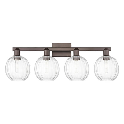 Innovations Preston 4Lt 36" Globe Bath, Oiled Bronze/Clear