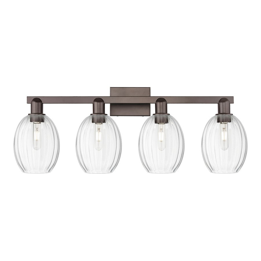 Innovations Preston 4Lt 36" Bell Bath, Oiled Bronze/Clear - 716-4W-OB-G459-6CL