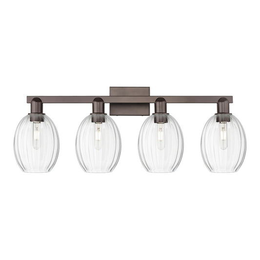 Innovations Preston 4Lt 36" Bell Bath, Oiled Bronze/Clear - 716-4W-OB-G459-6CL