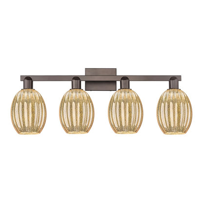 Innovations Preston 4Lt 36" Bell Bath, Oiled Bronze/Mercury - 716-4W-OB-G459-6ME