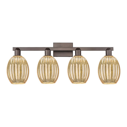 Innovations Preston 4Lt 36" Bell Bath, Oiled Bronze/Mercury - 716-4W-OB-G459-6ME