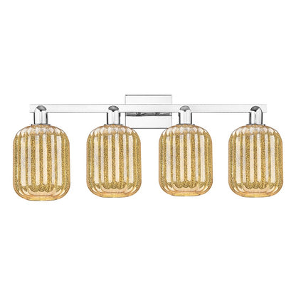 Innovations Preston 4Lt 36" Jar Bath Light, Chrome/Mercury