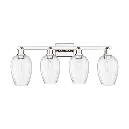 Innovations Preston 4Lt 36" Flute Bath, PN/Clear - 716-4W-PN-G457-6CL