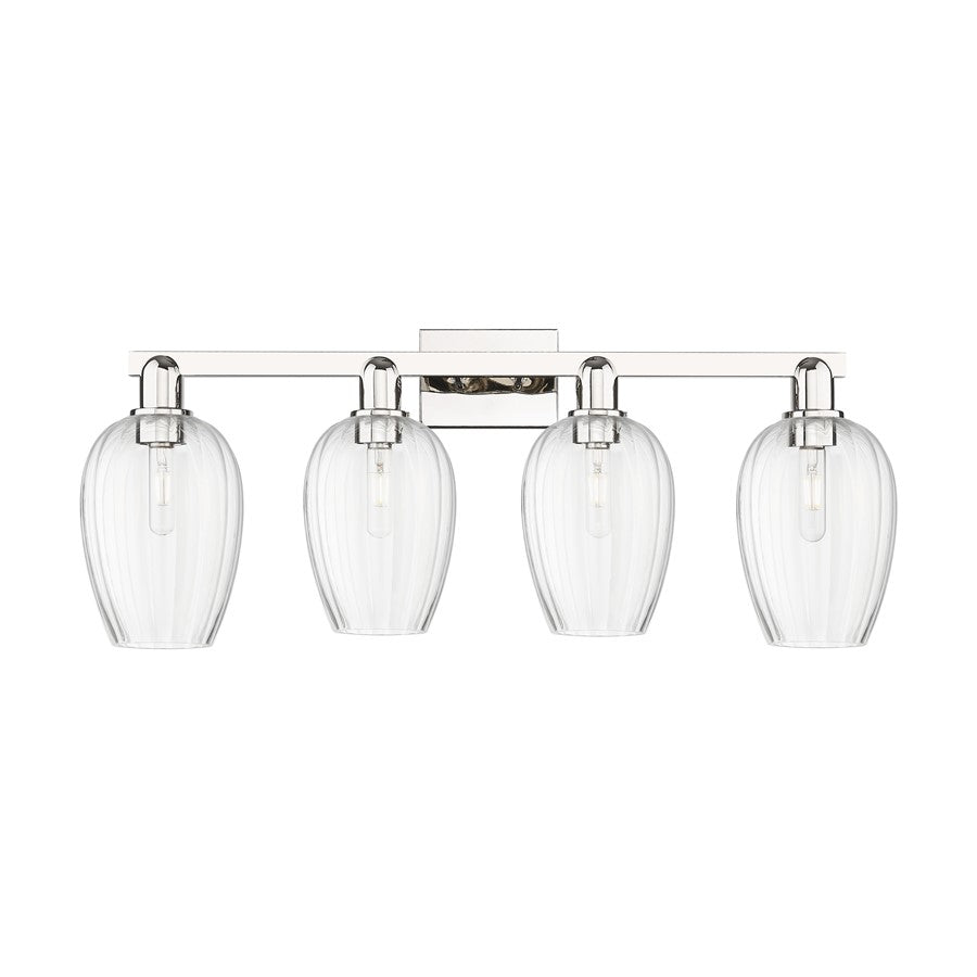 Innovations Preston 4Lt 36" Flute Bath, Polished Nickel/Clear