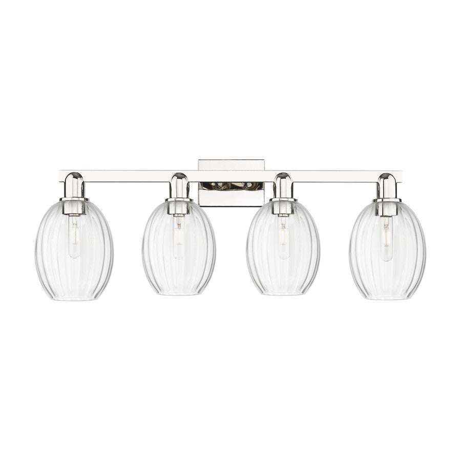 Innovations Preston 4Lt 36" Bell Bath, Polished Nickel/Clear