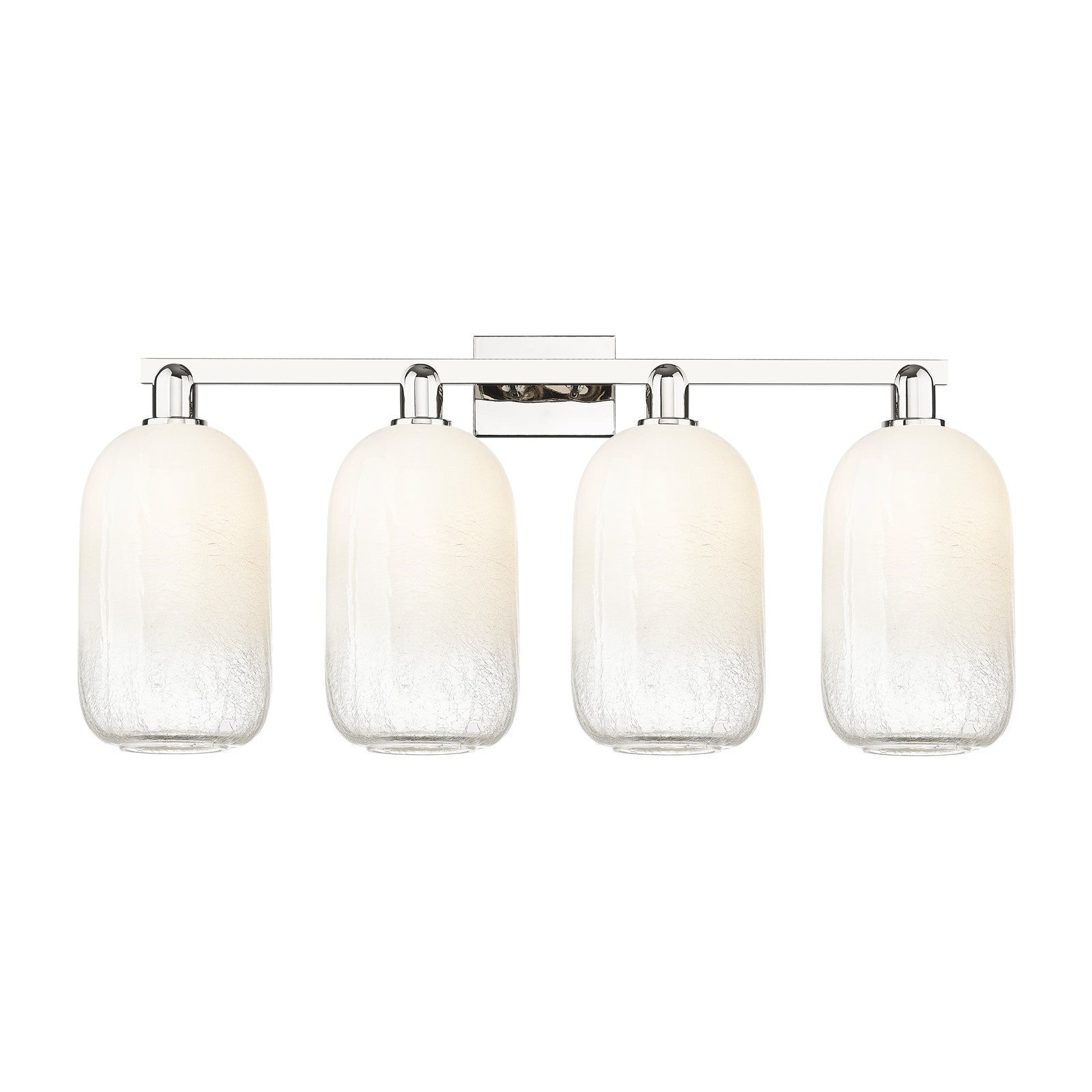 Innovations Brookhaven Cloche 34in 4-Light Bath Vanity Light | Industrial Polished Nickel and Opal Glass | Bathroom Vanity | Model 716-4W-PN-G482-7OP