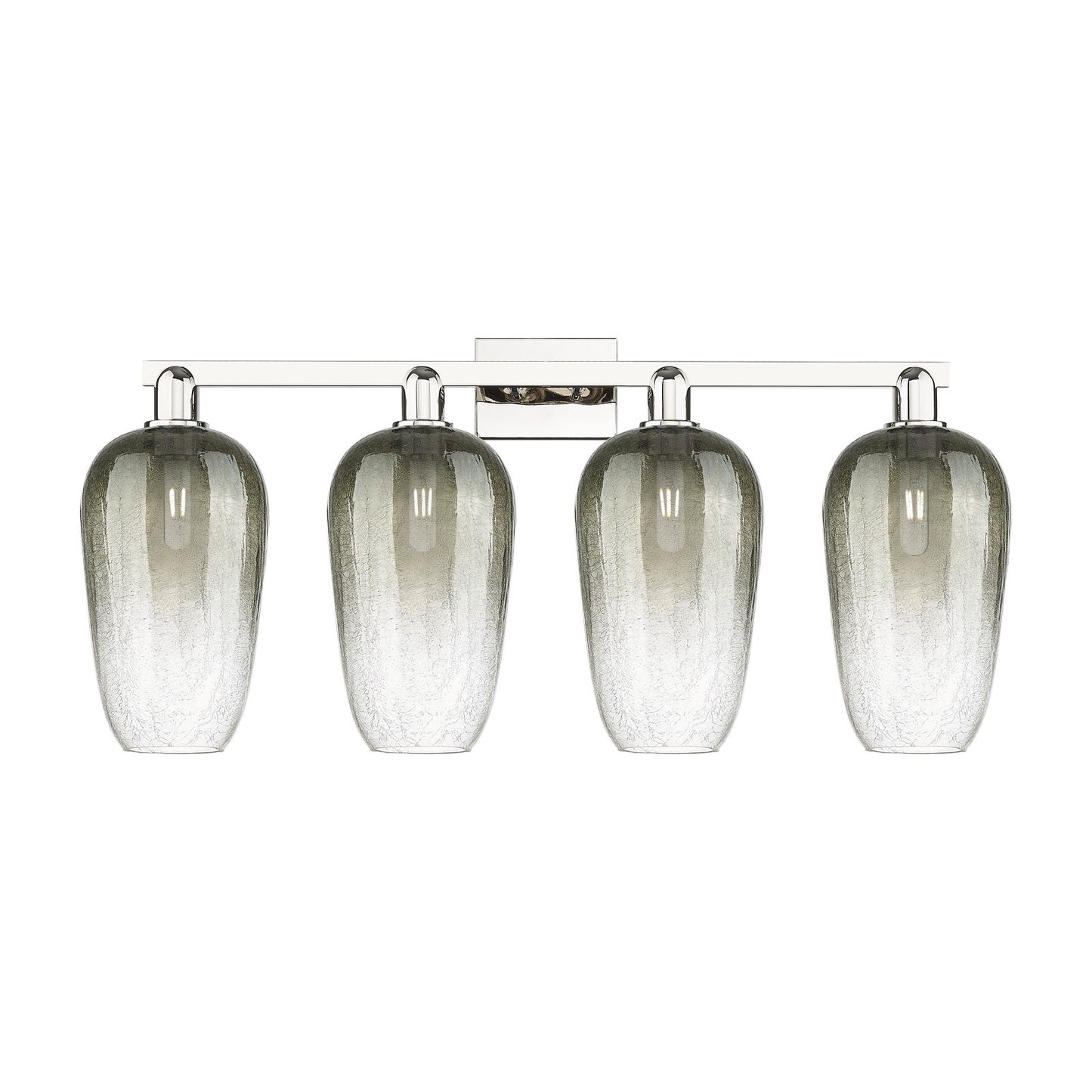 Innovations Brookhaven Flute 34in 4-Light Bath Vanity | Industrial Modern Polished Nickel and Slate Glass | Bathroom Vanity | Model 716-4W-PN-G484-7SL
