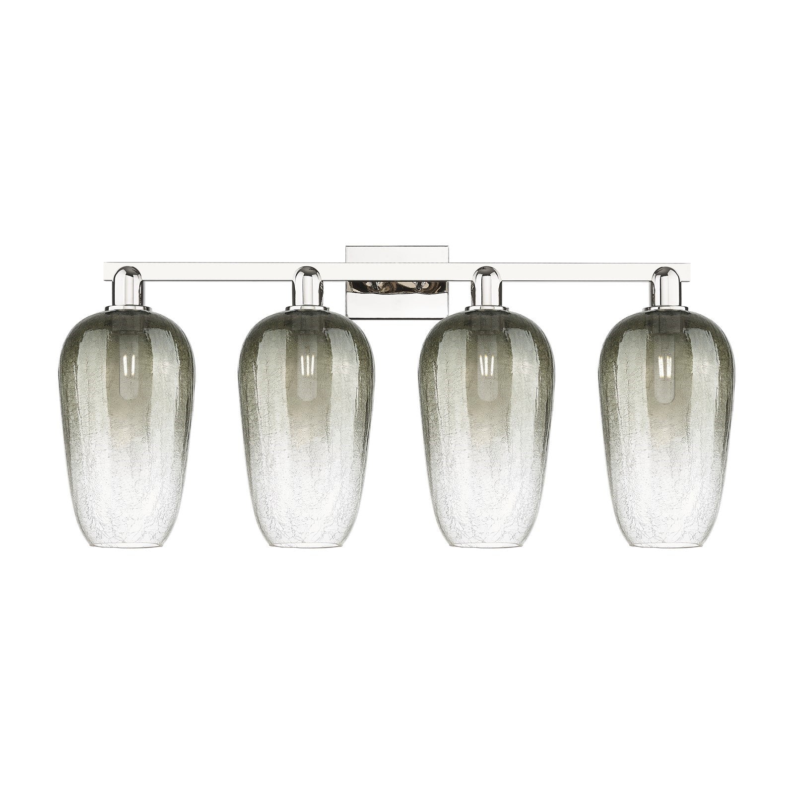 Innovations Brookhaven Flute 34in 4-Light Bath Vanity | Industrial Modern Polished Nickel and Slate Glass | Bathroom Vanity | Model 716-4W-PN-G484-7SL