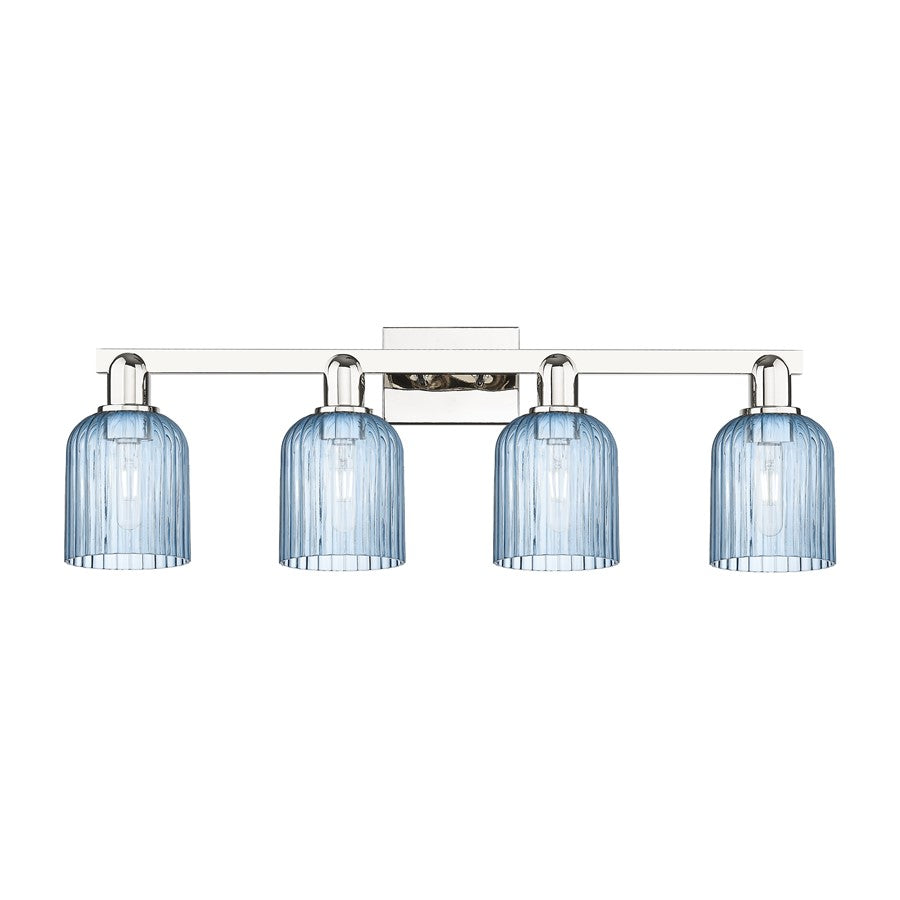 Innovations Bridal Veil 4Lt 32" Bath, Polished Nickel/Blue