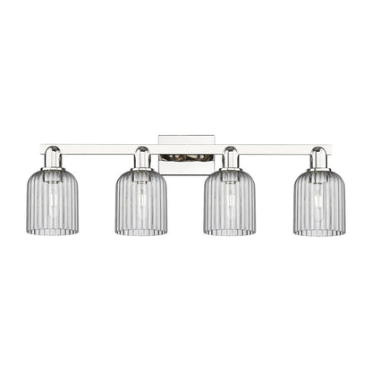 Innovations Bridal Veil 4Lt 32" Bath, Polished Nickel/Smoke
