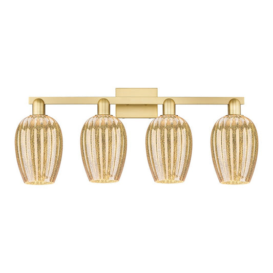 Innovations Preston 4Lt 36" Flute Bath Light, Gold/Mercury - 716-4W-SG-G457-6ME