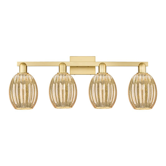 Innovations Preston 4Lt 36" Bell Bath Light, Gold/Mercury - 716-4W-SG-G459-6ME