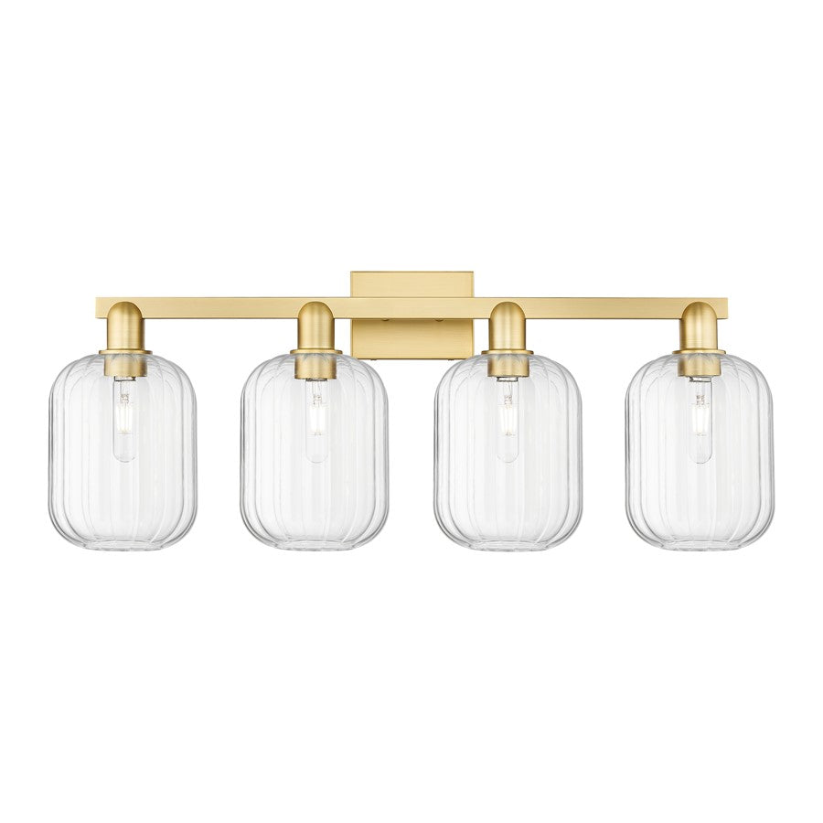 Innovations Preston 4Lt 36" Jar Bath Light, Gold/Clear