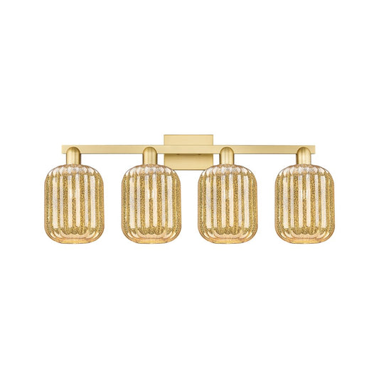 Innovations Preston 4Lt 36" Jar Bath Light, Gold/Mercury - 716-4W-SG-G460-7ME