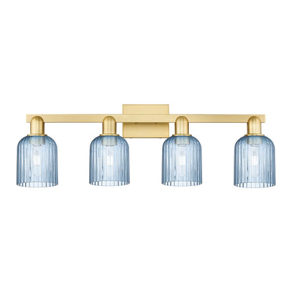Innovations Bridal Veil 4Lt 32" Bath Light, Gold/Blue
