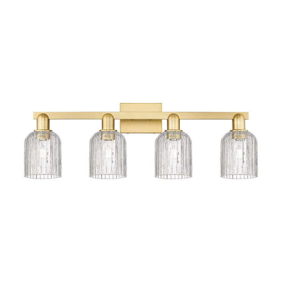 Innovations Bridal Veil 4Lt 32" Bath Light, Gold/Clear - 716-4W-SG-G559-5CL
