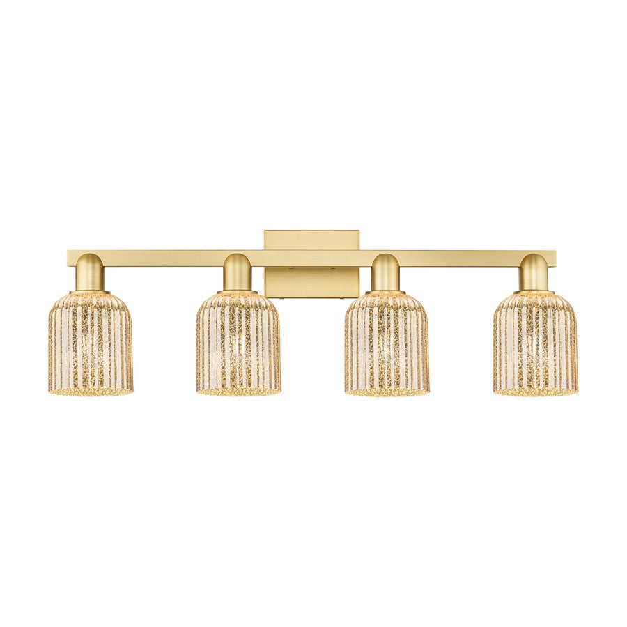 Innovations Bridal Veil 4Lt 32" Bath Light, Gold/Mercury - 716-4W-SG-G559-5ME