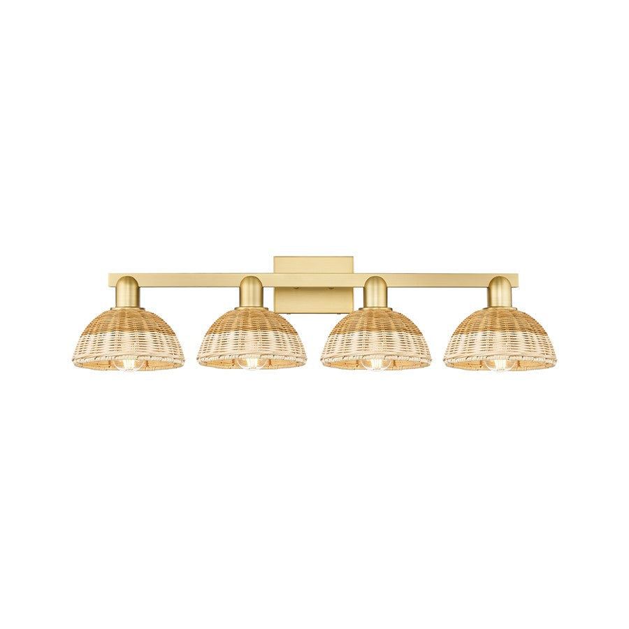 Innovations Natural Ballston Dome 4Lt 36" Bath/Gold/NF - 716-4W-SG-NBD2-75-NAT