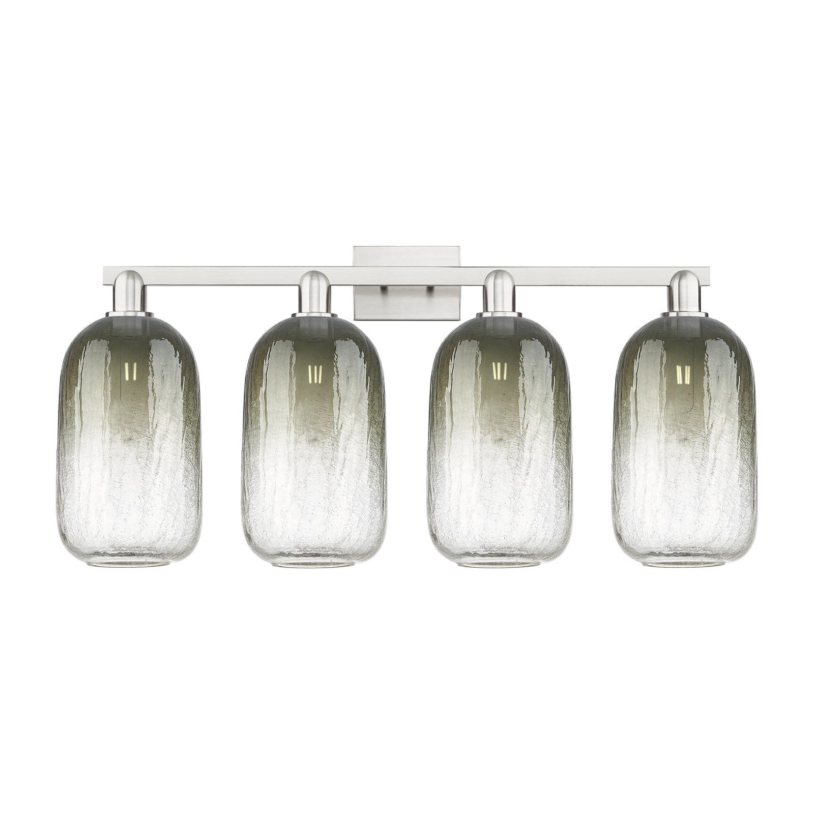 Innovations Brookhaven Cloche 36in 4-Light Bath Vanity Light | Industrial Brushed Satin Nickel and Slate Glass | Bathroom | Model 716-4W-SN-G482-7SL