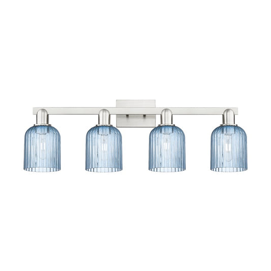 Innovations Bridal Veil 4Lt 32" Bath, Satin Nickel/Blue - 716-4W-SN-G559-5BL