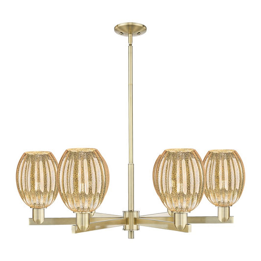 Innovations Preston 6Lt 24" Bell Stem Chandelier, AB/MC - 716-6CR-AB-G459-6ME