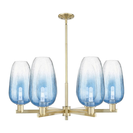 Innovations BH Flute 6Lt 24" Stem Chandelier, AB/SB - 716-6CR-AB-G484-7SB